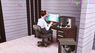 Futanari Boss Seduces Secretary With Huge Dick Deep Throat