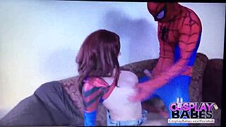Spiderman takes on Mary Jane Watson in action