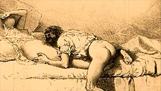 Look at this vintage erotic illustration, it's so provocative!