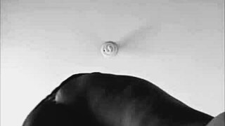 The hot latina neighbor teases in lingerie from the open window