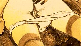 Look at this vintage erotic illustration, it's so provocative!