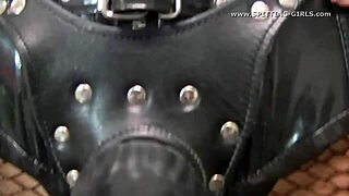 Femdom Mistress Spits On Big Black Cock