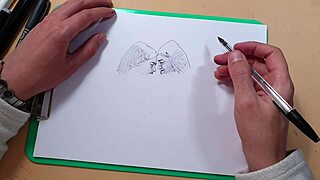 two beautiful sexy girls in a quick sketch