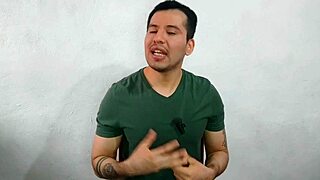 Virgin twink sucks big cock at office.