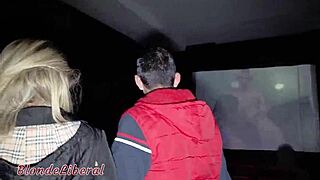 trailer of my first gangbang at cinema with cumshots