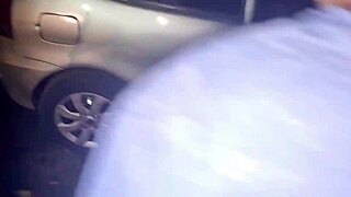 Blonde MILF in Public Parking Lot Orgy.