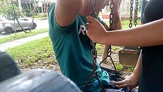 great blowjob with curvy latina slut sucking monster cock on medellin streets 😍