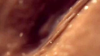 you've never seen cum dripping out of a pussy this close up