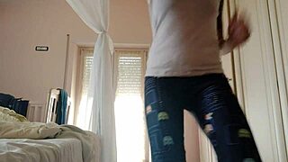 Sweaty and satisfied, my gym session in leggings got me all worked up.