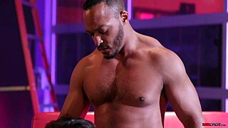 Gay firefighters Michael and Dillon fuck hard in club!