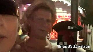 exhibitionist wife flashes pussy at fantasy fest 😍 crowd loves it