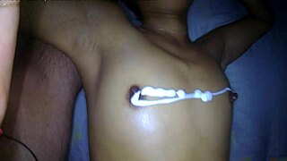 i give my sexy stepsister an erotic massage and play with her pussy at home