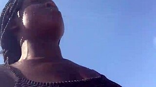 I can't believe how crazy this bitch is twerking her big ass outdoors, it's so wild