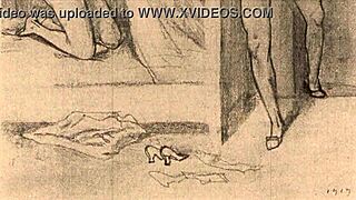 i’m obsessed with these vintage erotic drawings, so damn hot.