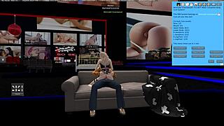 Amazing girl gets x-rated in second life game part 1