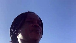 I can't believe how crazy this bitch is twerking her big ass outdoors, it's so wild