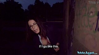 Big tits MILF teacher gives deepthroat blowjob in public