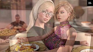 complete gameplay - my cute roommate 2 part 2 with young 18+ milf teacher cum petite 18+ cock