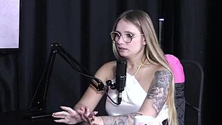 Naty Varga became a porn creator in sheer red lingerie for group sex