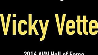 I'm Vicky Vette, strippin naked to show my hairy muff