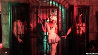 I'm overwhelmed watching Natalie Di Angelo as a dungeon slave in full HD bondage.