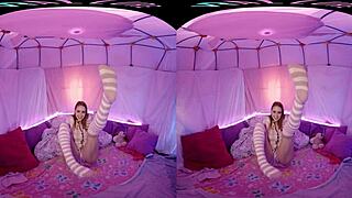 Vrallure pillow palace: big tits blonde in reality toys pov voyeur masturbation solo