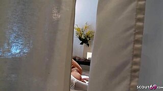 A lesbian nurse tricks a skinny teen 18+ into her first lesbian sex in the hospital