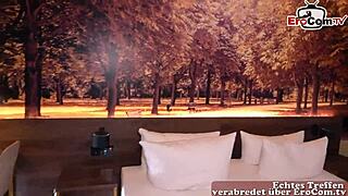 Glasses-wearing German teen picked up online 😏