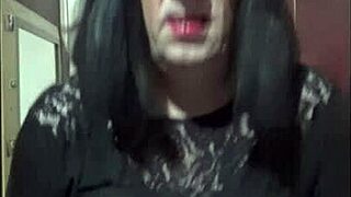 sissy crossdresser says, 'enjoying masturbation and anal?'