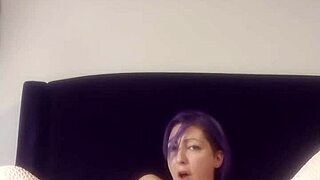 Mature woman performs strip tease from nightgown to lingerie to nude