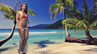 She fucks herself with that glass dildo