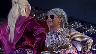 what's a babe doing fingering a clothed slut in glamour masturbation?