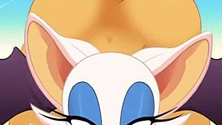 Rouge sucks cock, swallows cum, gets fucked in ass hard