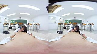 Classroom Confession Leads to Anal Blowjob