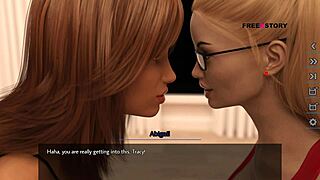 in dreams of desire, alice spins the bottle and ends up in lesbian sex with the landlady among three girls