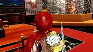 the young warrior princess sets out to slay the minotaur but ends up getting her big tits fucked by the beast in this 3d anime hentai