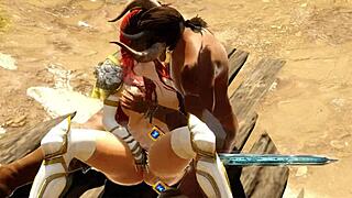 the young warrior princess sets out to slay the minotaur but ends up getting her big tits fucked by the beast in this 3d anime hentai