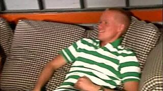 Gay interracial threesome contrasts sizes and passions