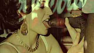 vintage british nurse gives interracial blowjob to black patient in hospital