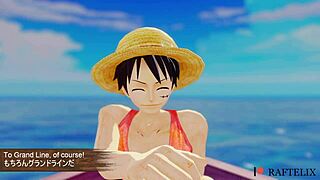 nami from one piece in a wild 3d gangbang