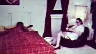 vintage british nurse gives interracial blowjob to black patient in hospital