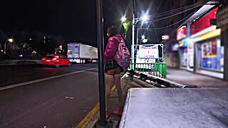 Are you a public whore flashing in miniskirt?