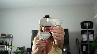 Stepmom Tricked by VR Gamer Stepson into Deepthroat Action