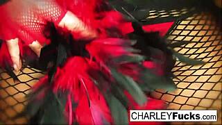 Charley Chase Wears Sexy Lingerie And Stockings