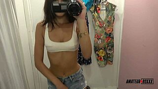 uhh, i caught dana masturbating sneaky in public dressing room!