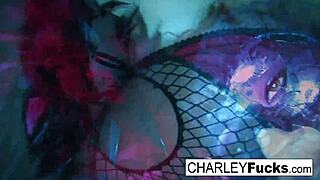 Charley Chase Wears Sexy Lingerie And Stockings