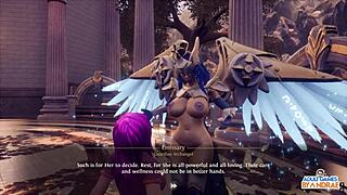 Ep5 emissary's shaved pussy eaten by curvy monster cock