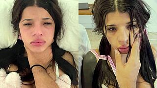 Slap Me Hard and FUCK Me Deep, Daddy! Latina Submissive Takes Creampie.