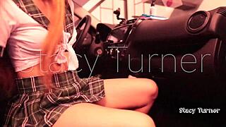 this 18yo asian teen 18+ has an orgasm inside the car in a public parking lot