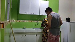 Consoling my stepmother, she was sad, her husband cheated, I helped her get revenge, ended up fucking her in the kitchen.